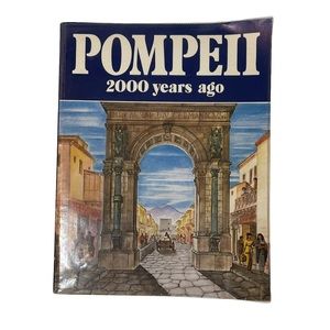 Vintage POMPEII 2000 years ago paperback book map Alberto Carlo Carpiceci 1977